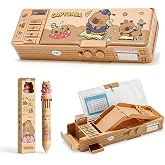 CYGMRFH Pop Up Pencil Case Capybara Multifunctional with Pens, Pencil Case with Combination Lock, Capibara Stationery Box Sta