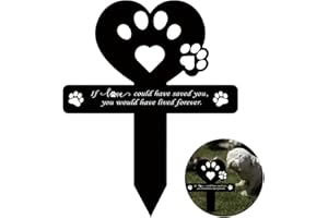 DIIWMME Placa conmemorativa para perro, placa conmemorativa de perro, impermeable, acrílico, marcador de tumba, placa de recuerdo de mascotas, estaca conmemorativa para jardines, césped, patio, decoración de