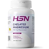 HSN Bisglicinato de Magnesio 100mg - 120 C&aacute;psulas Vegetales | 100% Chelated Magnesium. Magnesium Helps Reduce Tiredness and F