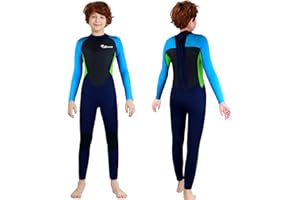 Summshall Combinaisons Plongée Enfants, 2.5mm Néoprène Combinaisons de Plongée pour Sports Nautiques Surf Natation
