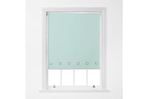 A.UNIQUE HOME A.Unique Stylish Home Trimmable Square Eyelet Roller Window Blind in a Variety of Colours and Sizes - 4FT - Duck Egg - 120cm (W) x 170cm (L) | 47.2" (W) x 66.9" (L)