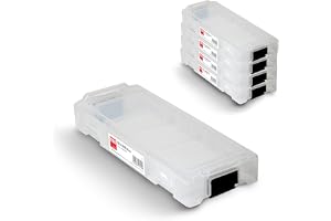TOX sortimentsväska L-BOXX Micro i set, stapelbar och sammankopplingsbar med L-BOXX-system, kan delas upp i 8 fack, förvaring för pluggar och skruvar, transparent, set med 5 stycken, 094909145