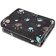 Allisandro Premium Fluffy Durable Dog Blanket, Soft and Warm Fleece Cat Puppy Throw for Small Medium Large Pet, Grey 100 x 160cm
