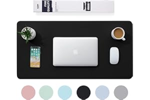 BUBM Pad per Scrivania Multifunzionale in Pelle PU Tappetino per Mouse da Gaming Grande Impermeabile per Ufficio e Casa, Dimensioni 90x43cm (Nero)