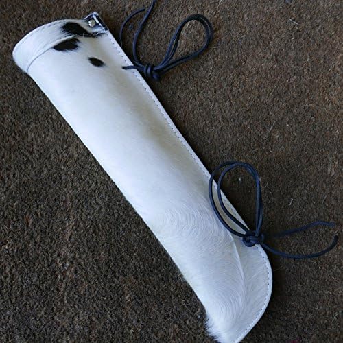 double bass bow quiver , white spotted cowhide