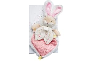 Doudou et Compagnie - Doudou Lapin - 20 cm - Blanc/Beige - Cadeau De Naissance Fille - Jolie Boîte Cadeau - Lapin De Sucre - DC3489