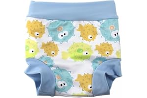 BabyPreg Baby Kind Schwimmen Briefs Abdeckung Windel mit hohen Taille Bauchschutz Badeshorts (Hellblau, 0-2 Jahre)