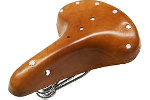 TentHome Selle de Velo Ultra Confortable en Cuir Vintage avec Ressort Renforcé, Selle VTT Confort pour Homme et Femme Rétro, Selles pour Vélo de Ville Traditionnelle, Accessoires de Vélo