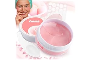Chillife 60 parches ojos bolsas y ojeras I antiojeras mujer con ácido hialurónico y esencia de rosa I mascarilla ojos hidratantes y antiarrugas I veganas, sin aceite ni parabenos I eye patches