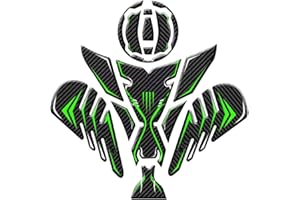 Wooauto Wasserdicht Motorrad Lackschutz Aufkleber Kompatibel mit Z900 Motorrad Tankpad Tankschutz,Kraftstofftank Aufkleber 3D Motorrad Tank Pad Gas Öl Kraftstoff Tank Pad Aufkleber,Schwarz Grün