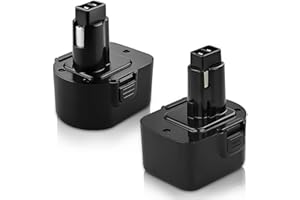 2 pezzi Topbatt 12V Ni-MH 3,6Ah Batteria di Ricambio per Dewalt DE9071 DE9072 DE9074 DE9075 DE9037 DE9501 DW9071 DW9072 152250-27 397745-01