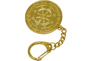 JUANXIAN Fengshui kraftvoller Schutz gegen 8 Arten der schwarzen Magie, Medaillon-Schlüsselanhänger + rotes Mxsabrina Armband W1224