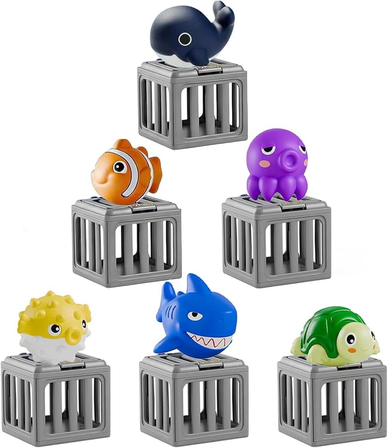 Underwater Dive Rescue Toys | Funscape Kids Pool Diving Toys | Pool Diving Treasure Hunt Game | Sinking Pool Swim Toy For Kids | Water Dive Set With Fish Box Floating Animals For Boys Girls