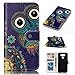 Produktbild Hozor LG G6 5.7 zoll Hülle Gemalte Erleichterung Drucken Design PU Ledercase Tasche Schutzhülle Anti-scratch Magnetverschluss Telefon-Kasten Handyhülle Bookstyle Handycover - Große Augen Eule