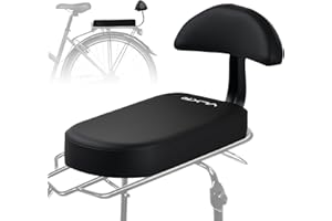 Volumoon Seggiolino Bici Posteriore, Seggiolino Bicicletta, Posteriore Sedile Cuscino, PU Morbido Cuscino per Sedile Posteriore per Bicicletta di Montagna Sedile Posteriore per Veicolo Elettrico
