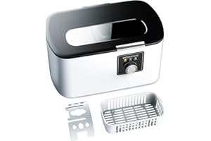 HOGANCE Limpiador Ultrasónico Limpiador por Ultrasonidos Doméstico 43000Hz, 500ml Dispositivo de Limpieza por Ultrasonidos con Tiempo Digital para Relojes, Joyas, Anillos, Gafas y Piezas Metálicos