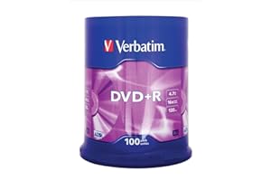 Verbatim 43551 - DVD+R vírgenes (100 Unidades, 4.7 GB, 16x) Multicolor
