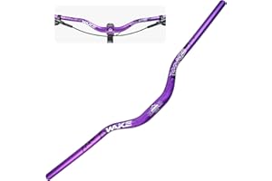 MIGHTYDUTY WAKE Guidon de Vélo 31,8mm*780mm Extra Long et Large Guidon Cintre VTT Alliage d'aluminium 55mm Riser Guidon de Vélo pour de Route (Lilas)