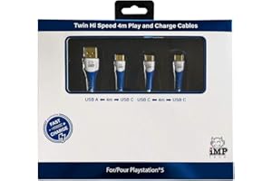iMP Tech PS5TWINCHA USB-C Cable, White