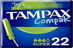 Tampax Compak - Tampons avec Applicateur en Plastique x 22 - Super