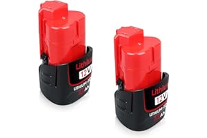 DASNITE 2 Pack 12V 3.5Ah Lithium-ion Battery Replacement for Milwaukee 12V Battery Compatible with Milwaukee Power Tool 48-11-2401 48-11-2402 48-11-2411 48-11-2420 48-11-2460