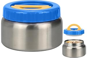 KOOOGEAR Contenitore termico per alimenti, 250 ml/350 ml, in acciaio inox, portatile, termico, a prova di perdite, per bambini, adulti (blu, 250 ml)