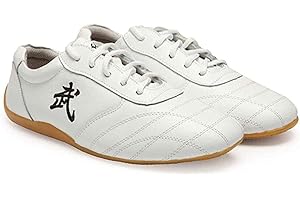 DAFLIN Taekwondo Shoes, Martial Arts Boxing Shoes, Kung Fu Taichi Lightweight Rubber Sports Training Footwear for Men and Women (Color : White, Size : 11 UK)