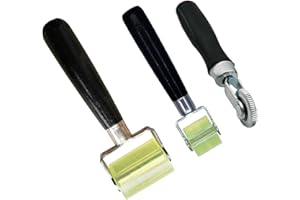 GIONAR Juego de 3 rodillos de presión profesionales, rodillos de silicona, rodillo de amortiguación de sonido, para cinta de borde y para soldar lonas de PVC y aislamiento acústico en el coche