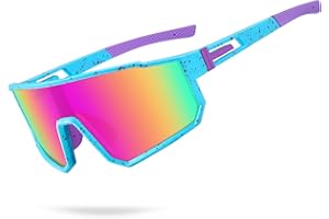 Derowern Youth Baseball Sunglasses, Polarized Sports Sunglasses for Kids, UV400 Protection Glasses for Boys Girls Softball Cycling