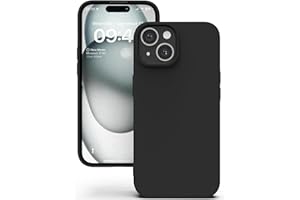 YATWIN Silicone Back Case for iPhone 15, Soft-Touch Phone Back Cover for Apple iPhone 15 - Black