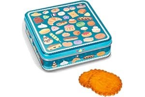 ANTICO CAFFE' NOVECENTO DV France | Lattina Metallo Soggetti Dolci | Biscotti Puro Burro Fior di Sale - 150 Gr | Biscotti Burro Salato | Galettes Fior di Sale