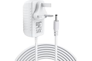 QAUM 15W Power Cable for Echo Dot 3rd 4th 5th Gen, 12V 1.25A Powers Supply Adapter, 1.5M Replacement for Echo Dot Kids Edition Show 5 1st & 2nd Gen with Clock Dot Spot Pop Fire TV Charging Cord, 4.0 * 1.7