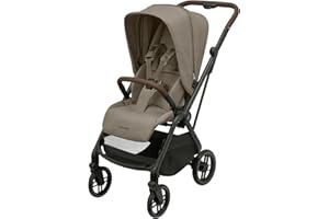 Maxi-Cosi Leona² Kinderwagen, 0–4 Jahre, 0–22 kg, federleichter, superkompakt Buggy, umdrehbare Sitz, einhändig zusammenklappbar, 3Liegepositionen, flache Liegeposition,Easy-In-Gurts, Twillic Truffle