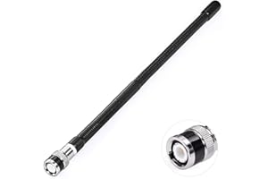 Bingfu CB-Antenne 27-MHz CB-Radioantenne BNC-Stecker Soft Whip CB-Antenne Kompatibel mit Cobra Midland Uniden Maxon Radio Shack Tragbarer Hand-CB-Radio Mobilfunk Polizeiradioscanner