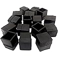 Floor Protector Square Rubber Cap Feet Bush for Table Chair Furniture Leg 25 mm / 1 inch (16 PC)