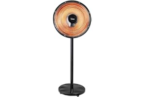 Bimar HR320 Stufa radiante a parabola Solemio, Lampada riscaldante, Stufa radiante infrarossi, Stufa portatile, Potenza regolabile, Oscillazione automatica, Con interruttore di sicurezza ribaltamento