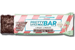 ‎OFFSET NUTRITION Pretty Little Meal Bar Choco Swirl & Crisp von OFFSET Nutrition, leckerer Proteinriegel als vollwertige Mahlzeit, 203 Kalorien pro Portion, mit Schokoladen-Geschmack, 6 Stück