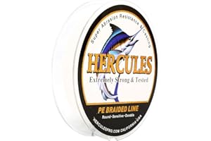 HERCULES, Lenza da pesca intrecciata super resistente a 4 fili da 2,7 kg a 45,4 kg per acqua salata, 100 m/300 m/500 m/1000 m, diam# 0,08 mm - 0,55 mm, alta qualità