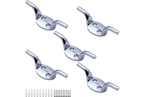 LumenTY(5 pack) Taquet Crochet Taquet Crochet Aveugle Taquets D'amarrage Rideau Taquet Rideau Taquet Crochet Aveugle avec Des Vis