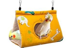RANYPET Winter Warm Vogelnest Haus - Hängematte Samt Schuppen Hütte Käfig Plüsch Flauschige Vögel Versteck Schlafbett Fuzzy für Papagei Sittich Nymphensittiche Wellensittiche Lovebird Mittel