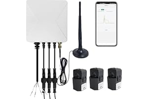 OWON 1 or 3 Phase Tuya Wi-Fi Bi-Directional Energy Monitor,Smart Home Power Monitor with 3 * 80A Clamp, Track Electricity in Real Time, Solar/Net Metering