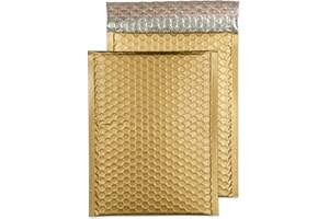 Blake Purely Packaging C5+ 250 x 180 mm Pochettes Enveloppes à Bulles Rembourrée Mat Métallique (MTMG250) Or Métallique - Boîte de 100