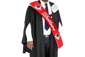 FLOFIA Fascia Dottore Festa Cerimonia di Laurea Fusciacca Sciarpa Gadget Accessori per Party, Rosso