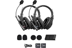 SYNCO XTALK Xmax2 Intercom-headsetsystem, Trådlöst kommunikationssystem 2,4GHz 500 meter, Dual-öra Teamkommunikationsheadset