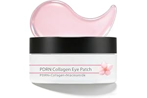 SHEFAVE PDRN Collagen Eye Patches, 60 Pcs Under Eye Gel Patches for Puffy Eyes & Dark Circles, Niacinamide Infused Under Eye Masks for Wrinkles, Revitalizing Korean Eye Masks Skincare