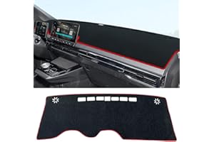 YEAHSO Voiture Couverture de Tableau pour MG 4 MG4 EV Electric EH32 Mulan 2022-2024 LHD, Instrument Pare-Soleil Tapis Tableau Bord Couverture Protection Intérieure Accessoires,A/Black