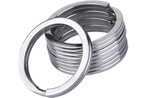 Cutefly Damen 5 Stück Titan Split Schlüsselring Hoop Aktivitäten›Klettern›Karabiner›Schraubkarabiner