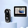 Wireless Video Doorbell,Smart Video Doorbell With Ultra-Low Response Delay,Video Intercom System Smart Video Doorbell With 170°Viewing Angle/Night Vision/Two Way Voice for Home Surveillance (style 1)