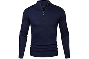Sykooria Jersey Hombre Invierno Cuello Alto Caliente Suéter Hombre Manga Larga Color Pullover Hombre Cremallera Slim Fit