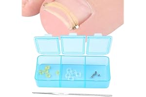 GENERICO Correzione per chiodi incarniti, correzione per unghie dei piedi | Set di zone per la cura delle unghie | Kit di rimozione per unghie dei piedi incarnite con scatola di stoccaggio, shapers curve